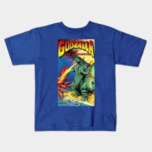 The Big Guy Versus the Sea Monster Kids T-Shirt